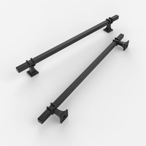 9BUILD 10 Pack 126 Inch Cabinet Pulls Matte Black Handles Hardware for Kitchen Cabinets Wardrobe T Bar Pulls