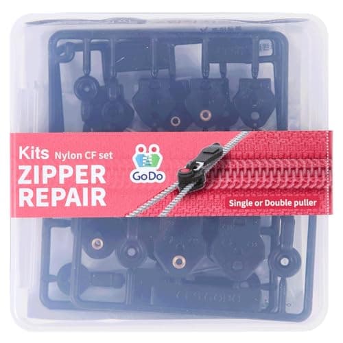 GODO Nylon Zipper Slider Repair Replacement Kits - ZipperSize 5 6 8 9 10 12 Single or Double Sided Slider Available