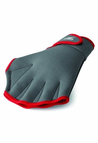 Speedo unisex adult Swim Training Fitness aquatic gloves CharcoalRed Medium US