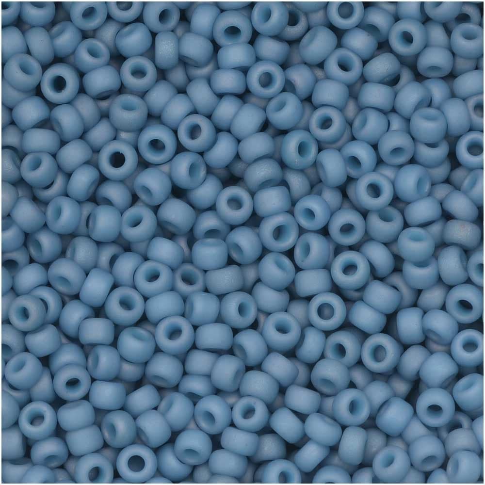 Pale Denim Opaque Luster Miyuki Japanese round rocailles glass seed beads 110 Approximately 24 gram 5 inch tube