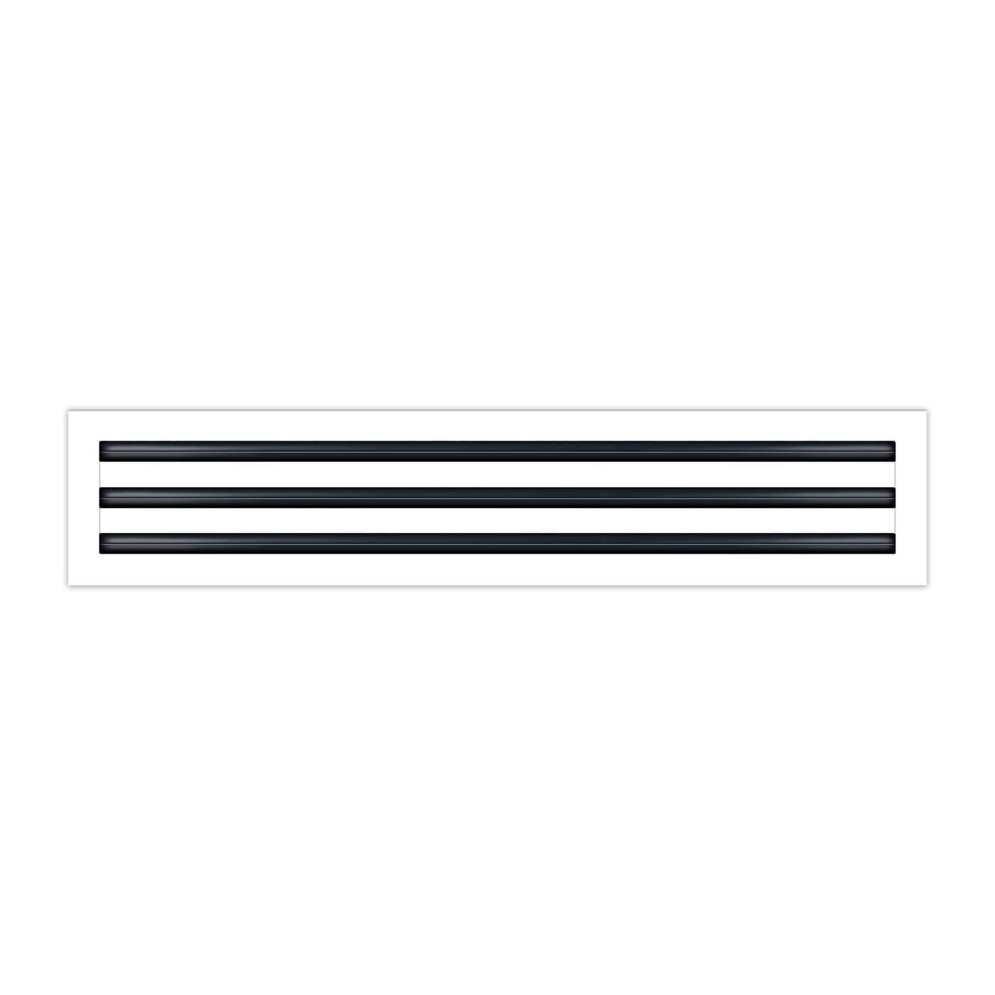 BUILDMART 30x6 Modern AC Vent Cover Decorative White Aluminum Air Vent Standard Linear Slot Diffuser Heating and Cooling Register Grille for Ceiling Walls Floors Texas Buildmart