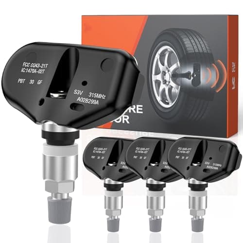 TPMS Sensor, 315MHZ Tire Pressure Monitor System Sensors for Acura MDX 2005 2006 TL 2006-2008 RL 2005-2008|Honda Odyssey Touring 2005-2007 Ridgeline 2006-2014 Pilot 2005-2008 06421-S3V-A04 4PCS