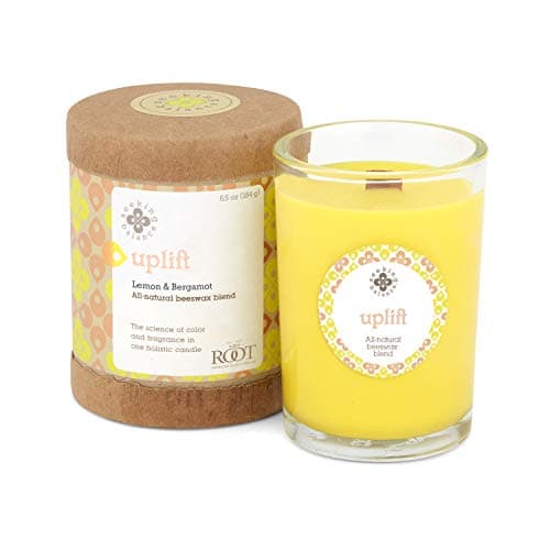 Root Candles Seeking Balance Wood Wick Spa Candle Aromatherapy Candles, 6.5-Ounce, Uplift: Lemon & Bergamot