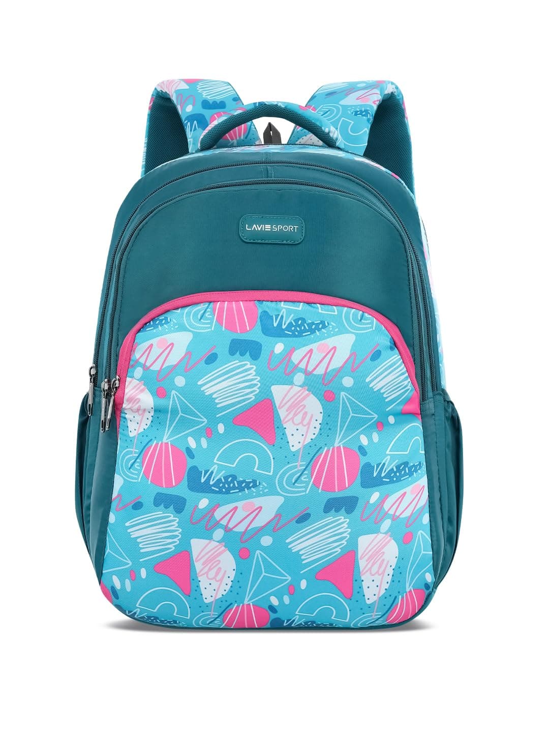 Lavie Sport Doddle 35L Teal Backpack | Fits Upto 15 Inch Laptop | Organizer & Bottle Holder |Rain Cover | Gift for Men, Women, Boys, Girls | Laptop Sleeve for School & College