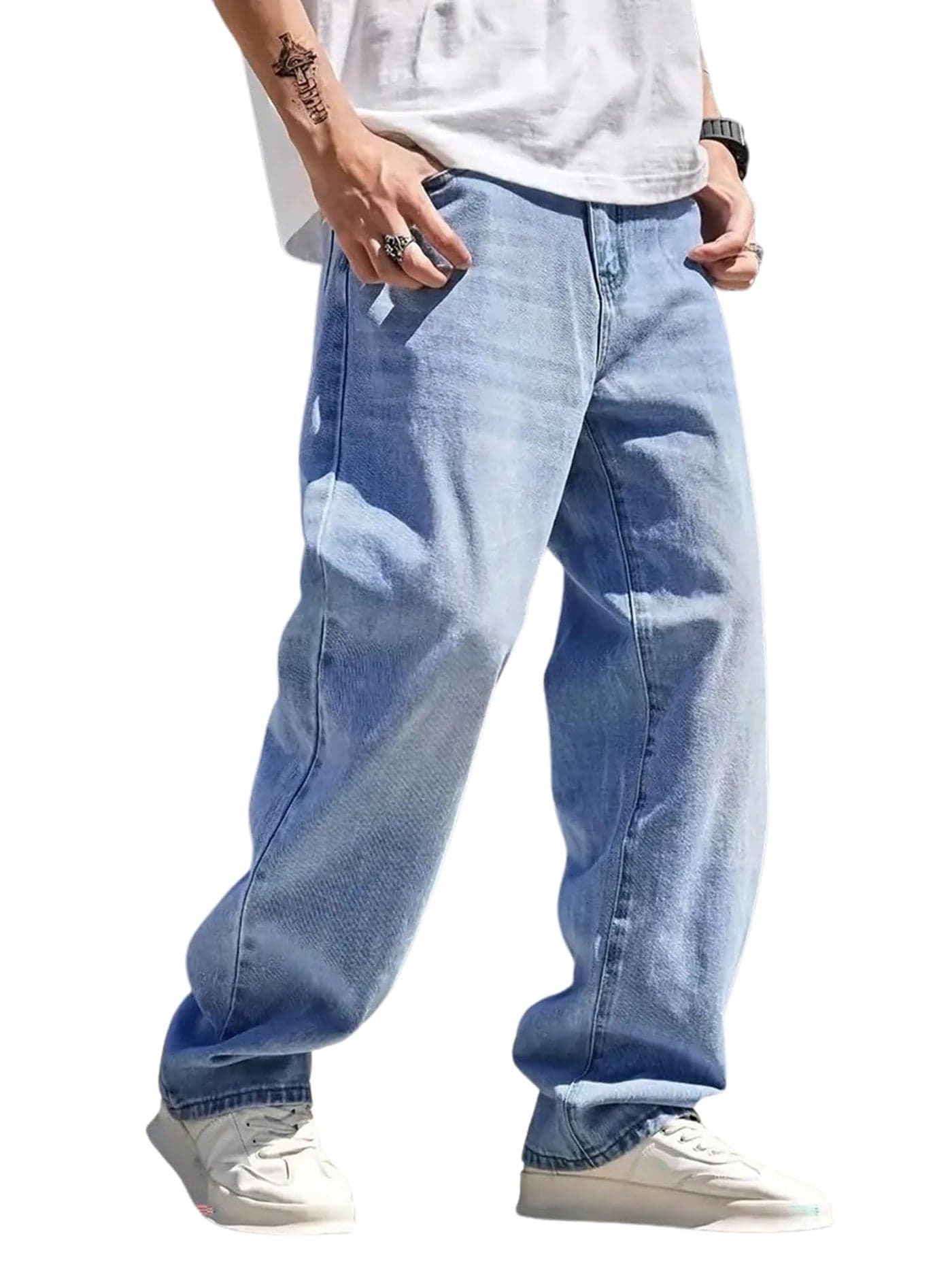 Men Jeans || Men Jeans Pants || Denim Jeans || Baggy Jeans for Men (04-05) (30, Blue)