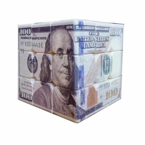 Cuberspeed Hundred Dollar Cube 3x3 Magic Cube US Dollar Bill Speed Cube Puzzle Toy
