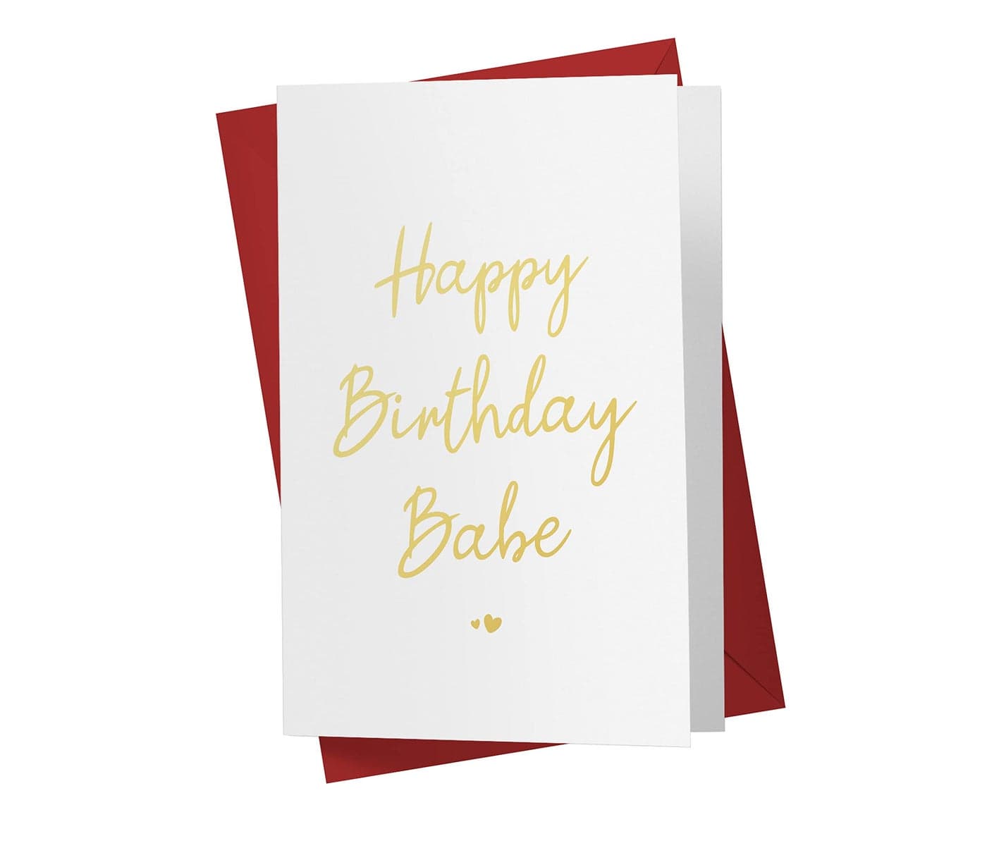 Karto Sweet Birthday Card for Husband Wife Him Her - Large 5.5x8.5 inch Boyfriend Girlfriend Birthday Cards - Babe