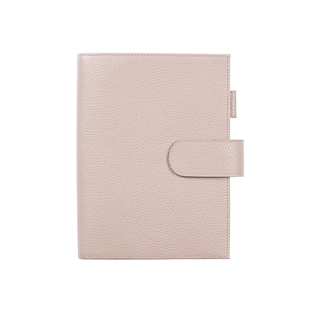 Moterm Leather Cover for Stalogy B6 with Back Pocket Pen Loop and Card Slots PebbledTaupe B6