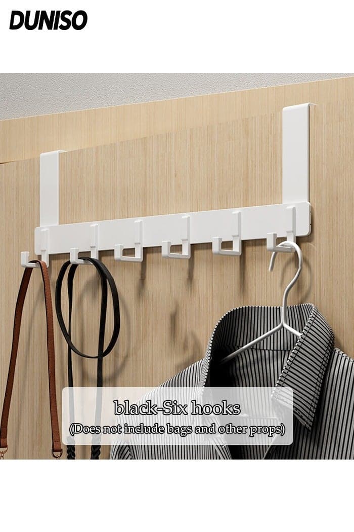 Over The Door Hooks, Over The Door Hanger Hook, Over The Door Towel Rack for Bathroom, Door Towel Hanger for Hanging Coats Hats (1Pack,White)