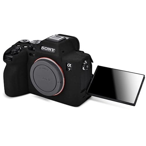 Rieibi Alpha 7 IV Camera Case, Soft Silicone Protective Case for Sony a7 IV Digital Camera, Lightweight Cover for Sony A7IV A7I V A7M4 - Black