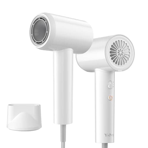YAPOY Hair Dryer, 200 Million Ionic Blow Dryer, 110,000 RPM Fast Drying, Reduced Frizz, Intelligent Thermo-Control, Low Noise, Lightweight for Adult/Children/Dog, Home/Hotel/RV/Travel