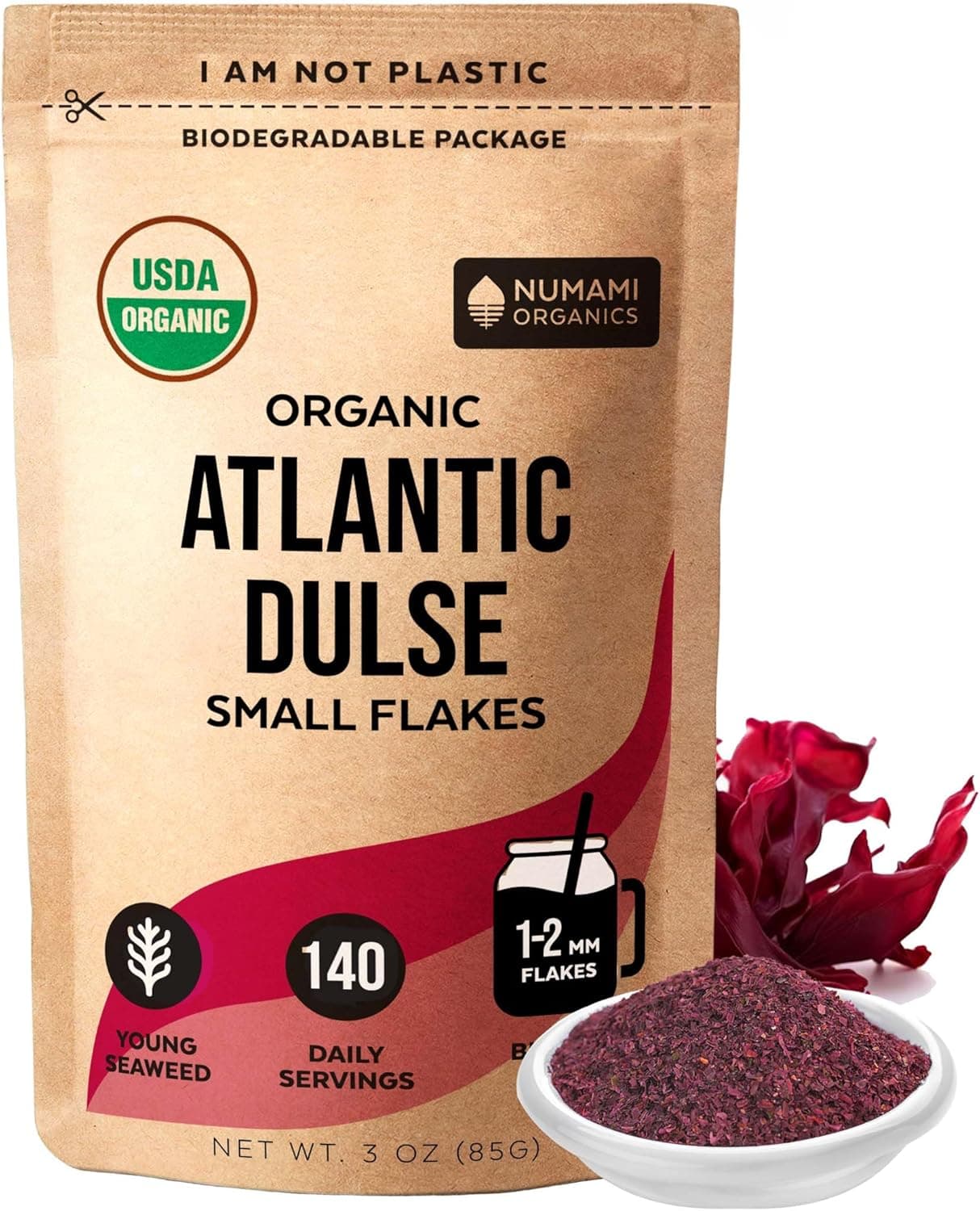 Organic Atlantic Dulse Flakes - 85 Grams
