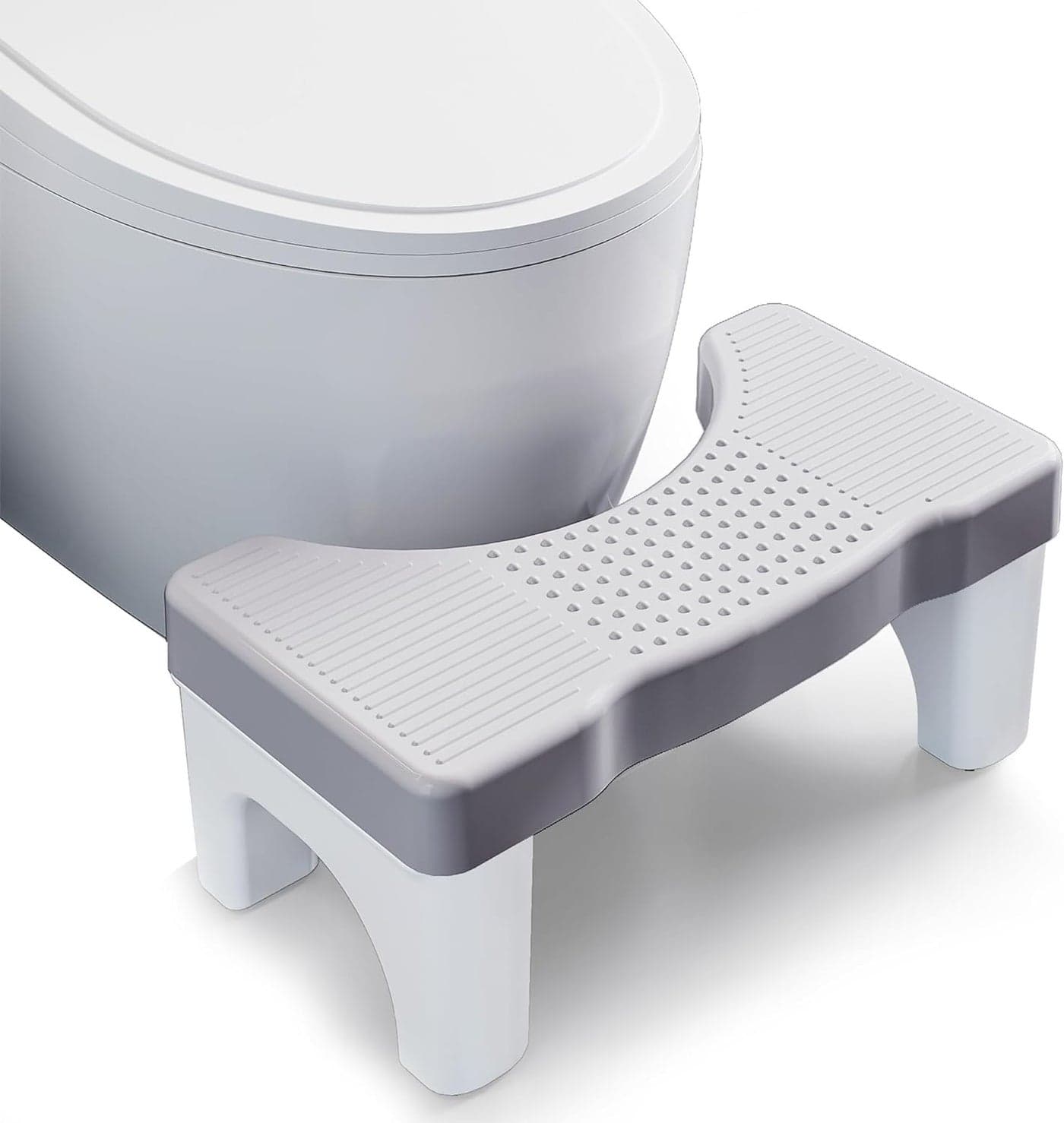 Toriox Toilet Foot StoolFolding Toilet StoolSquatting Toilet Potty StoolToilet Auxiliary Step for Pooping Pooping Stool for Bathroom Toilet Step Stool for Kids Toilet Potty Stool Grey