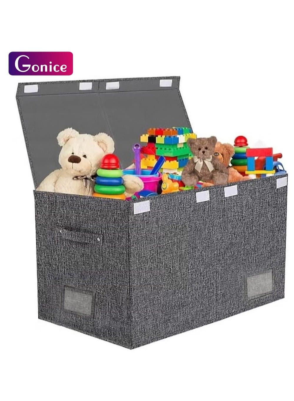 Large Toy Box Chest Storage with Lid - Collapsible Kids Toys Boxes Organizer Bins Baskets Container with Handles
