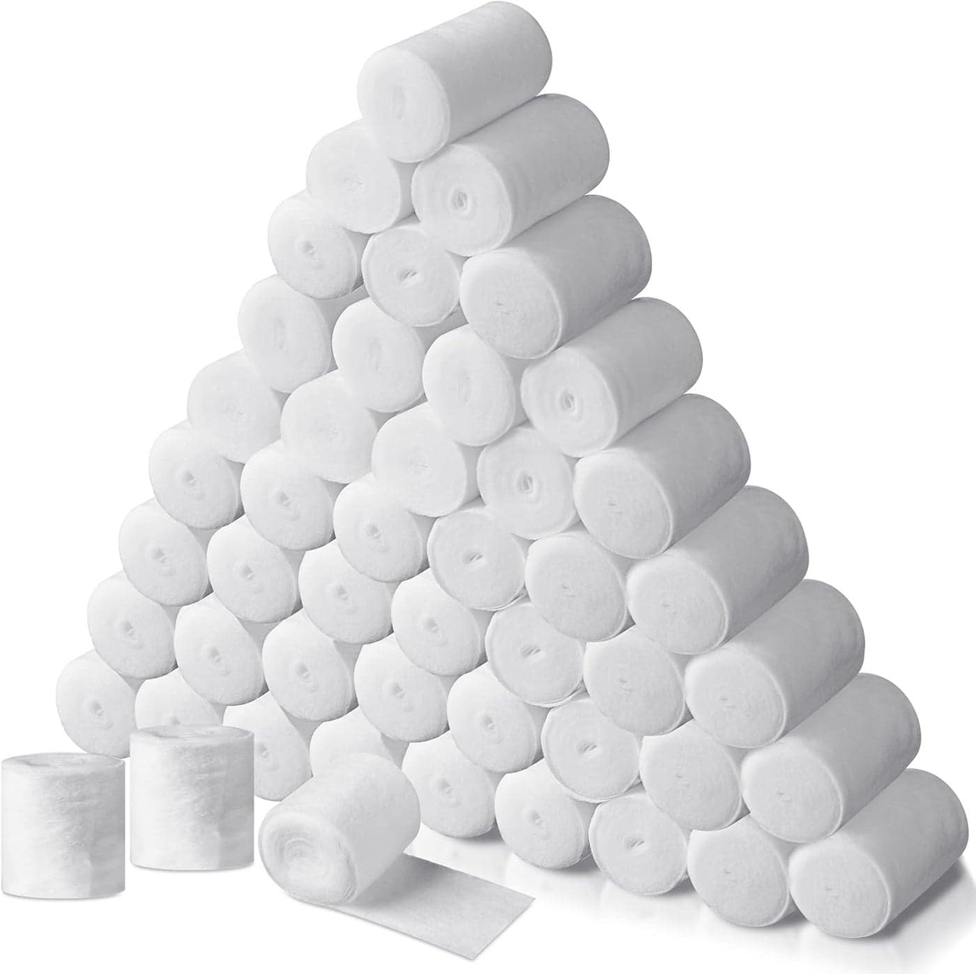 48 Rolls Cast Padding Soft Undercast Gauze Bandage Roll Cotton Wraps Cast Padding Use with Plaster Cloth Gauze Bandage for Body Cast Art Projects Mask Making Crafts, 2" x 8.9 ft