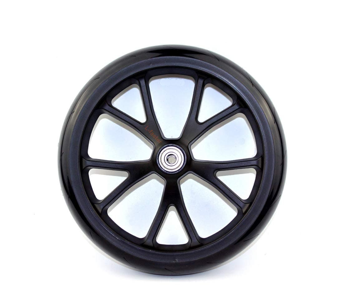 8 Inch Scooter PU Wheel With Bearings Kids Kickscooter Wheel Adult Scooter Replacement Spare Wheel Shopping Cart Solid Wheel 10spokes wheel