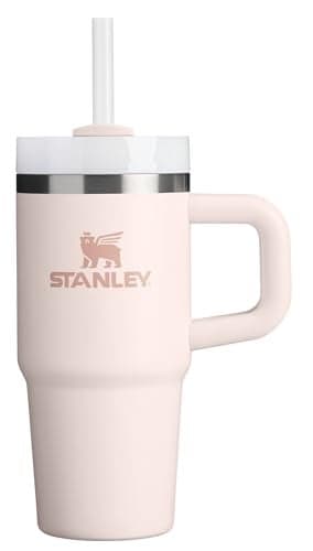 STANLEY Quencher H2.0 Tumbler with Handle and Straw 14 oz | Flowstate 3-Position Lid | Cup Holder Compatible for Travel | Insulated Stainless Steel Cup | BPA-Free | Rose Quartz 2.0