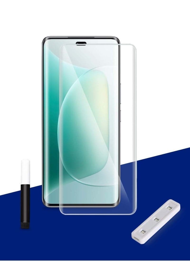 Honor 300 Ultra 5G 2024 UV Full Glue Tempered Glass Screen Protector – Clear | Premium Curved Edges 9H Hardness | Anti-Scratch, Bubble-Free, HD Clarity, Case-Friendly Protection Film