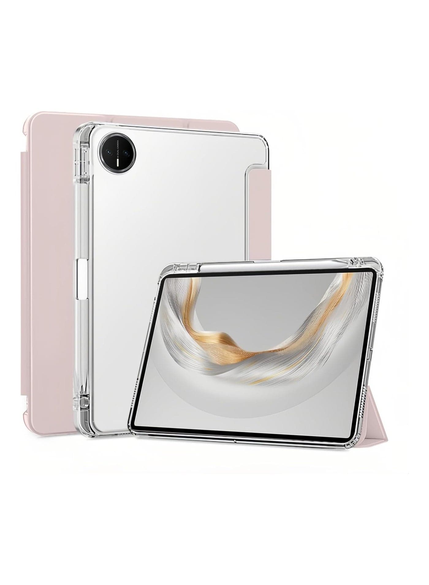 Compatible with Huawei MatePad Pro 12.2-inch 2025 Tablet Case TPU Slim Protective Case with Pencil Holder Auto Wake/Sleep Smart Transparent Hard Back Cover