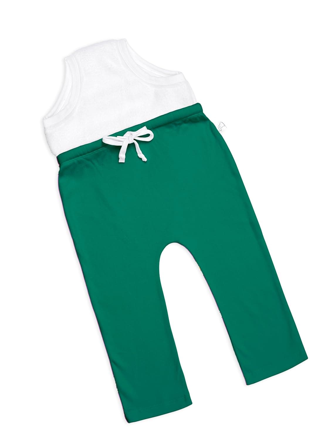 superbottoms Diaper Pants | Cotton Baby Cotton Pants with Attached Padded Underwear | Ideal for Diaper-Free Time, Outings & Potty Training | Unisex Solid Print | 9-12M | Soft Fit Green