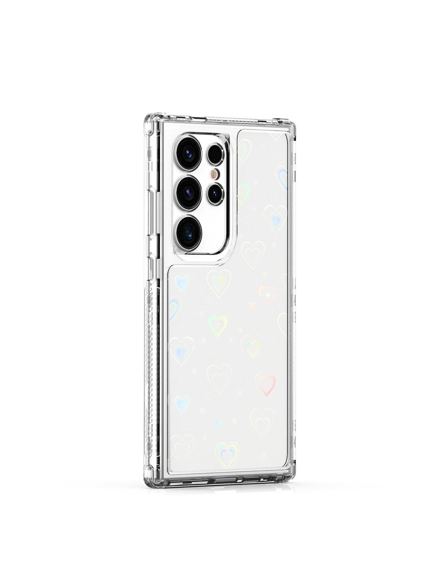 Samsung Galaxy S26 Ultra Transparent Laser-Cut Heart Acrylic Case Full-Coverage Drop and Scratch Protection Raised Camera Bump for Yellowing Prevention