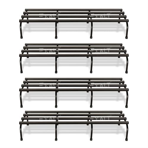 EXALT® Rectangular Metal Plant Stand for Pots 24 Inchs | Square Pipe Pot Stand for Indoor Living Room, Outdoor Balcony & Garden | Flower Pot Holder, Gamla Stand for Home Decor