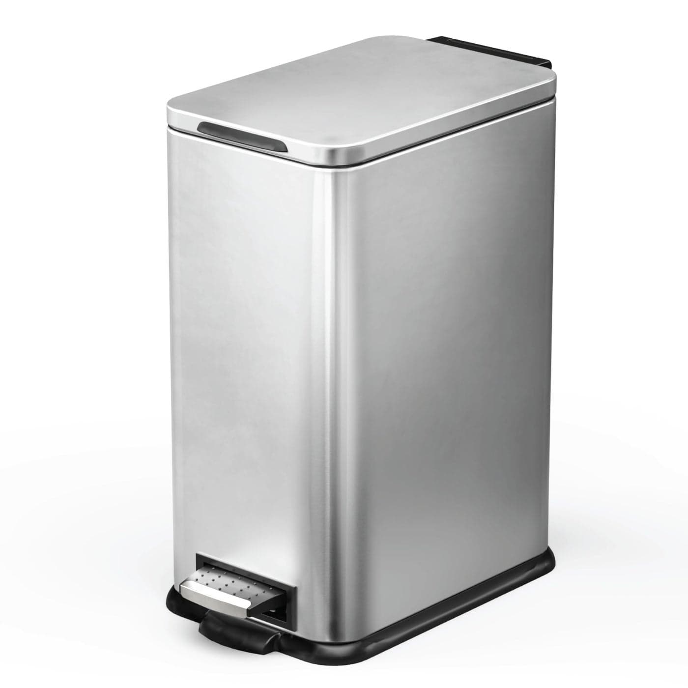 Home Zone Living 44 Gallon Slim Kitchen Trash Can Stainless Steel Step Pedal 167 Liter