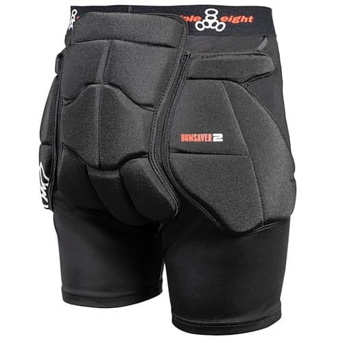 Triple Eight Bumsaver Padded Shorts for Skateboarding, Rollerskating, Roller Derby, Inline Skating, Snowboarding and Skiing