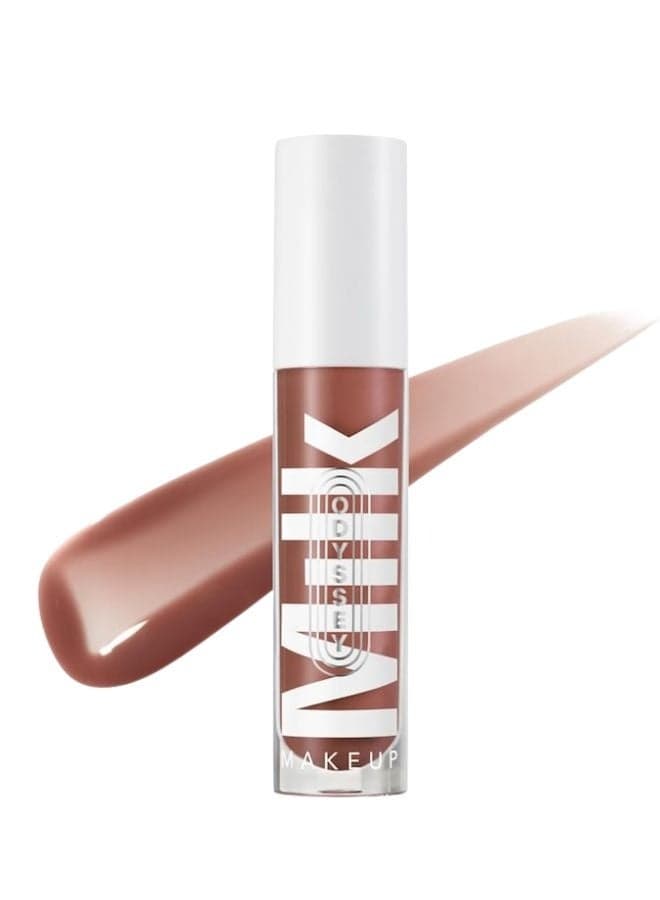 MILK MAKEUP Odyssey Hydrating Non-Sticky Lip Oil Gloss – Day Trip (Warm Brown) 6.5 ml – Nourishing, Vegan Lip Gloss Oil