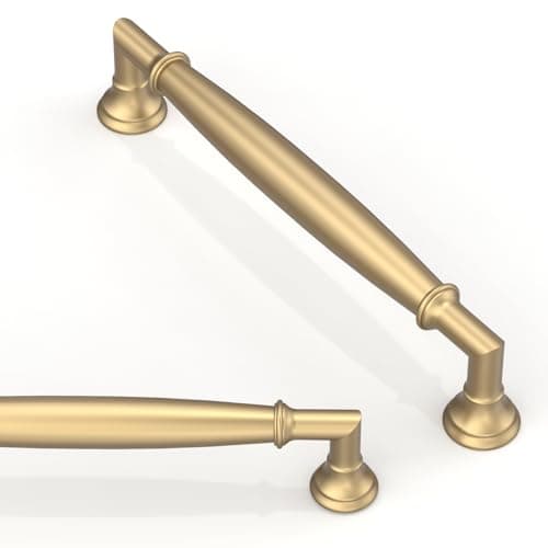 Asimerdeco 10 Pack Champagne Bronze Cabinet Pulls 5 Inch(128mm) Kitchen Cabinet Handles Solid Zinc Alloy Cabinet Hardware Drawer Pulls