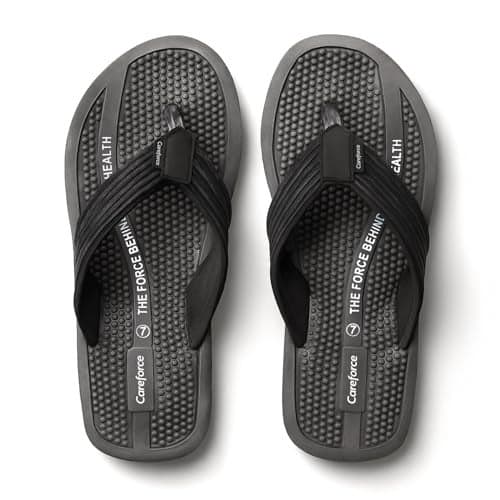 Careforce - The Force Behind Your Health Men's Black CFMenFlowtrSlipperBlack6-6 Kids UK (CFMenFlowtrSlipperBlack6)