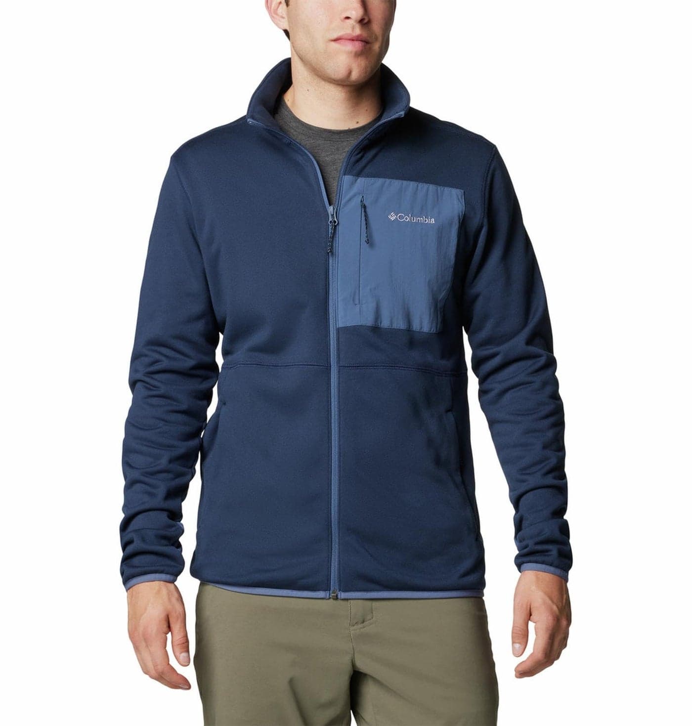 Columbia Men Navy Blue Omni Wick Hike Full Zip II Jacket, S