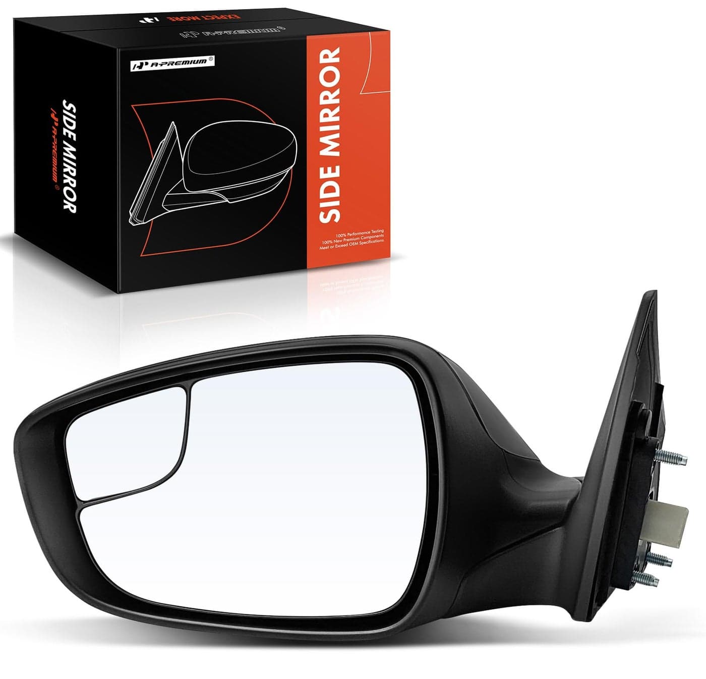 A-Premium Driver Side Power Door Mirror - Compatible with Hyundai Elantra 2014-2016, Elantra Coupe 2014 - Heated Manual Folding Black Outside Rear View Mirror w/Blind Spot Detection