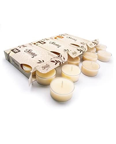 Shortie's Candle Company Vanilla Premium Tealight Candles Variety 3 Pack (18 Highly Scented Tea Lights) - Vanilla Bean, Cinnamon Vanilla, Vanilla Maple - Made with Natural Fragrance Oils - Collection