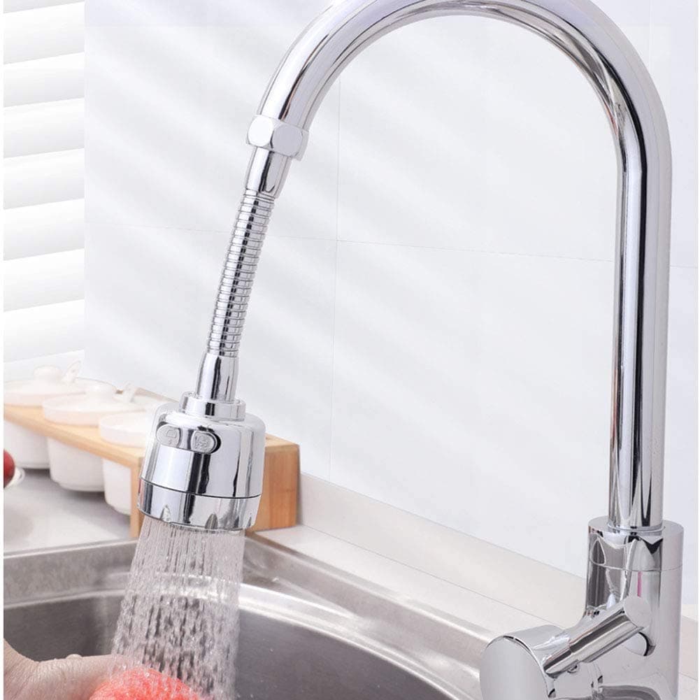 Kalitus Kitchen Faucet Single Lever Shower with 360 Degree Rotation Cold Stainless Steel 175 x 5 x 22 cm Silver