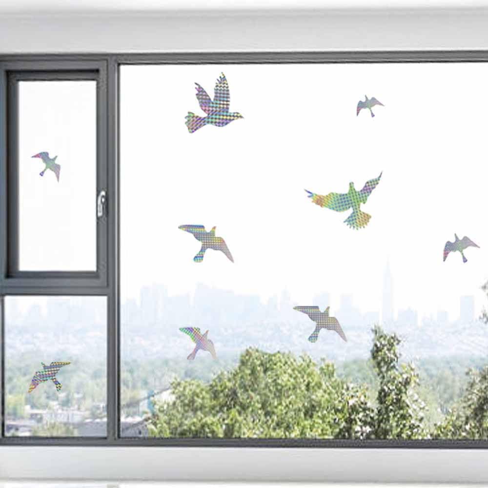 AntiCollision Window Bird Stickers Decals Glass Door Protect and Save Bird Strikes Reflective