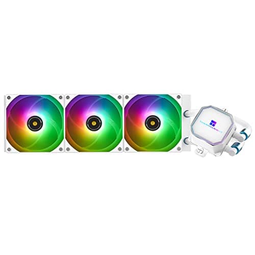 Thermalright Frozen Prism 360 White ARGB AIO Water Cooler,Liquid CPU Cooler, 3×120mm PWM Fans Water Cooling System,1850RPM High Speed,Compatible with AMD/AM4/AM5 & Intel LGA1156/1200/1851/1700