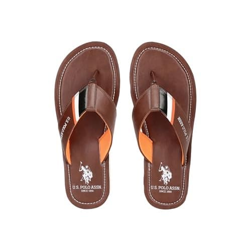 U.S. POLO ASSN. Mens Patt 3.0 Slipper-(Uk6) (Us7) (2Fd24997K04),Brown