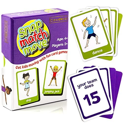 Covelico Exercise Cards for Kids PE Equipment for Elementary School Kids Workout Equipment Exercise Games Classroom Exercise PE Teacher Recess Equipment or at Home Active Play Indoor or Outdoors