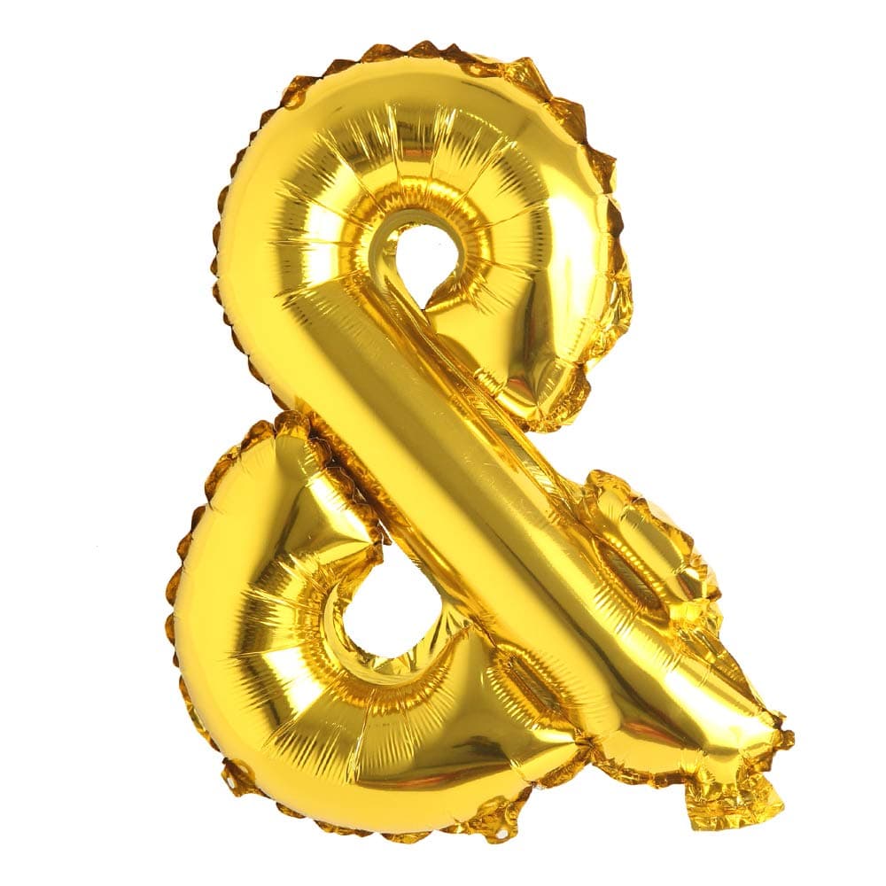16 inch Single Gold Alphabet Letter number Balloons Aluminum Hanging Foil Film Balloon Wedding Birthday party decoration banner Air Mylar Balloons 16 inch Gold