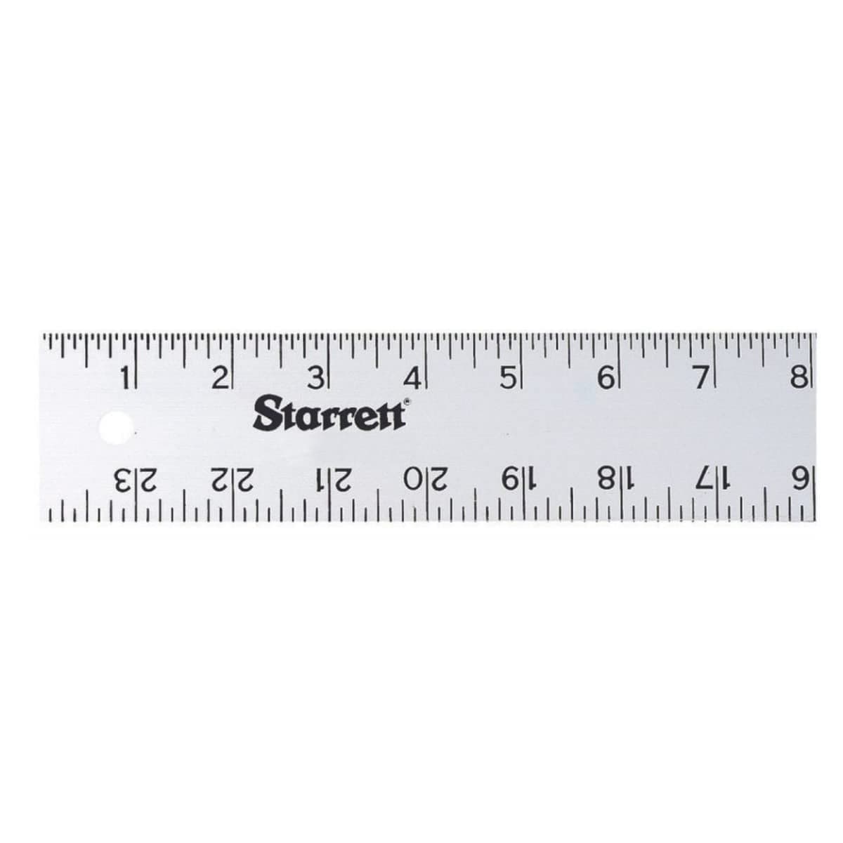 Starrett Straight Edge Aluminum Rule Ideal for Schools Shops Metal Workers and Wood Workers 24 Length 2 Width 081 Thickness 18 116 English ASE24