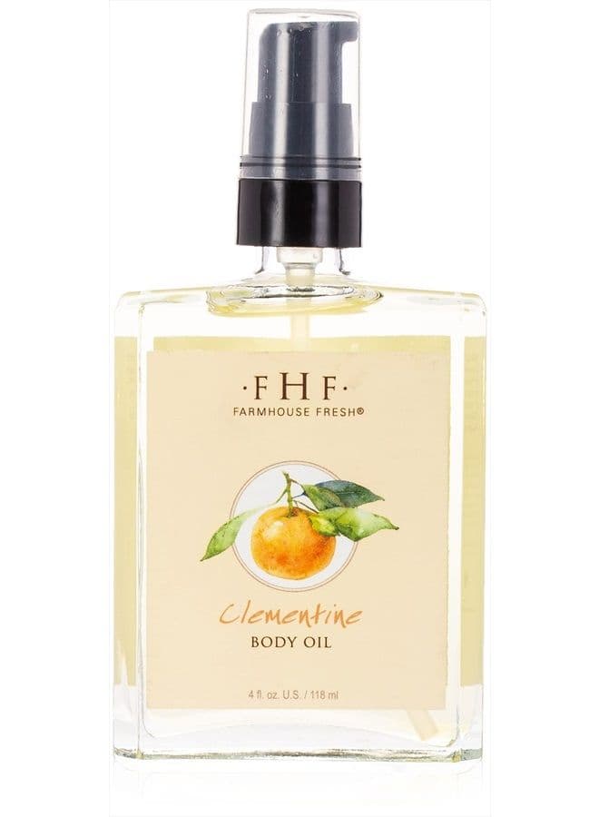 Clementine Body Oil, Orange, 4 Fl Oz (Pack of 1)