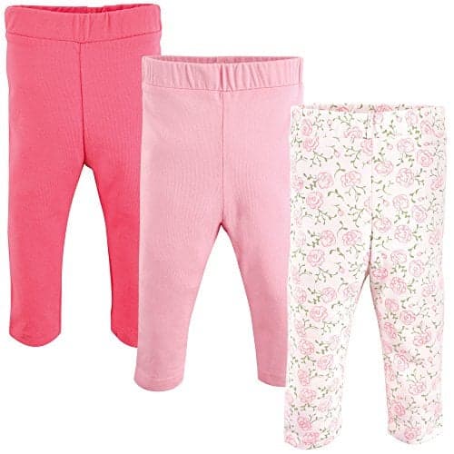 Luvable Friends girls Cotton Leggings, Pink Rose, 5T US