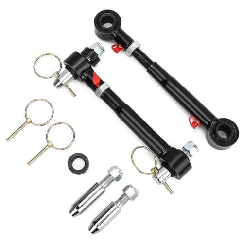 Front Swaybar Quicker Disconnect System with 2.5" - 6" Lift For 2007-2018 Jeep Wrangler JK JKU Replace 2034 Adjustable Quicker Disconnect Sway Bar links