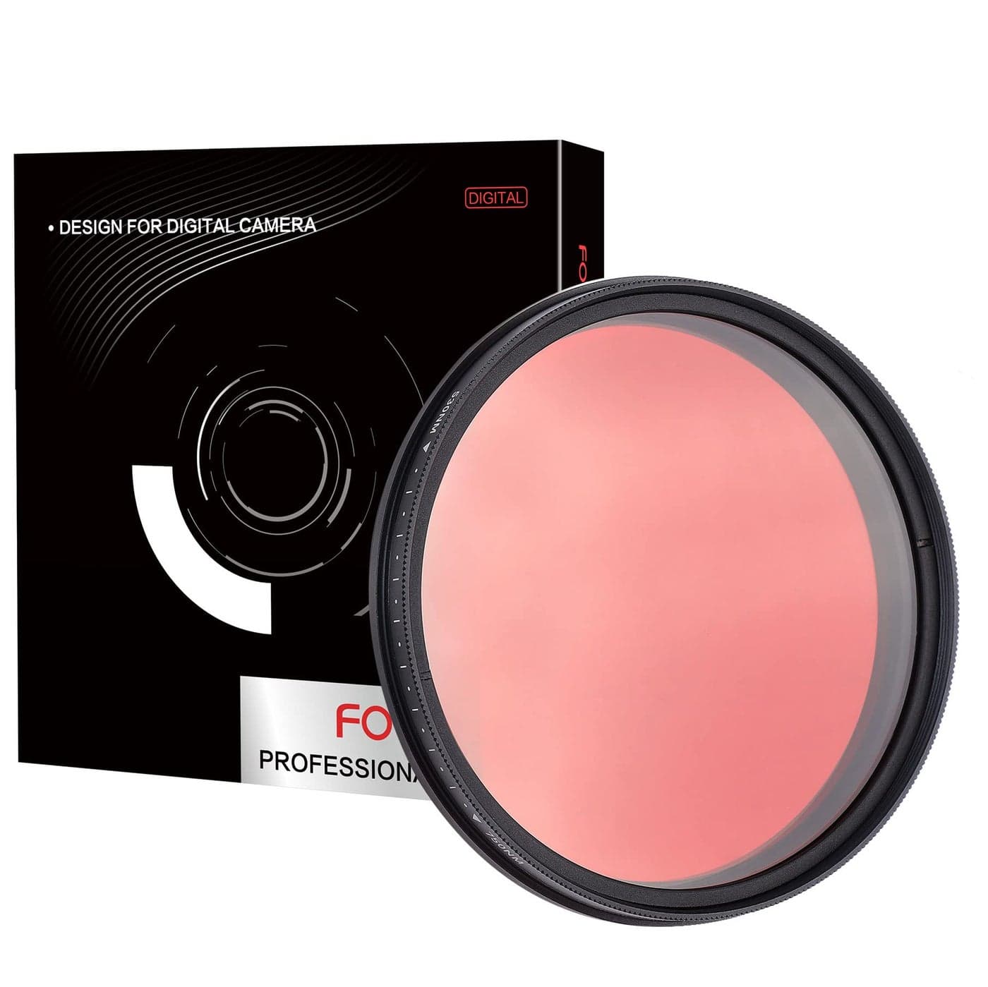 Fotga 58mm Six-in-One Adjustable Variable Infrared IR Pass X-Ray Lens Filter 530nm to 650nm 680nm 720nm 750nm Infrared Filter for DSLR Camera