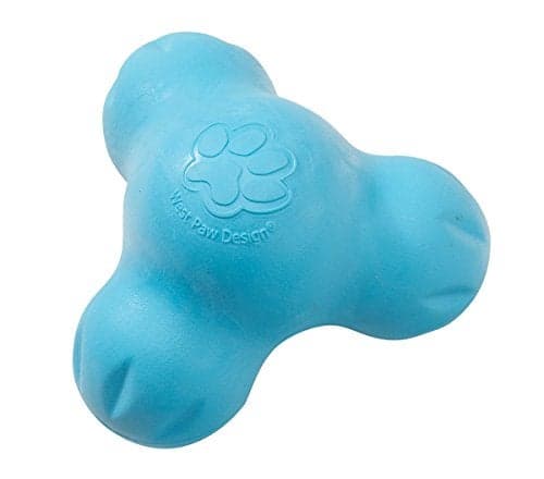 WEST PAW Zogoflex Tux Interactive Treat Dispensing Dog Chew Toy for Aggressive Chewers 100 Guaranteed Tough It Floats Made in USA Large Aqua