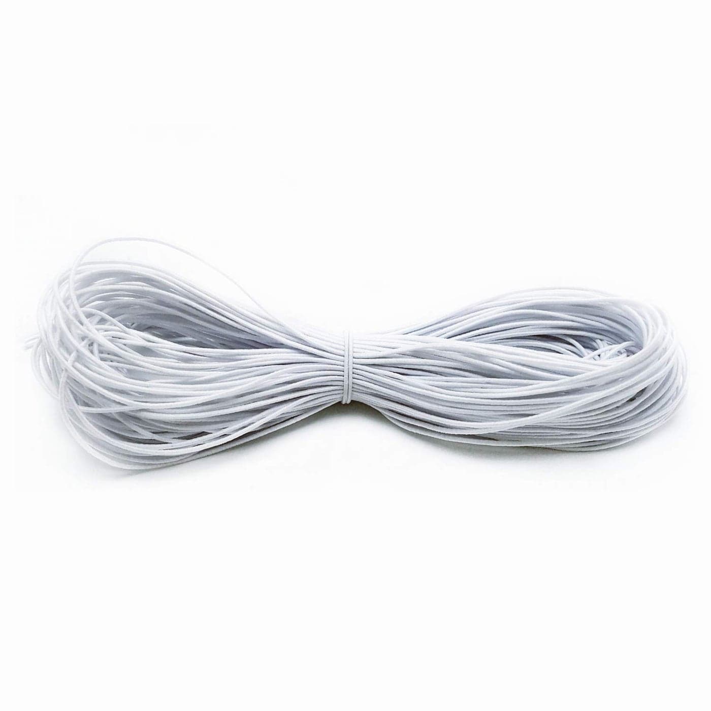 Amaney 08mm White Elastic Cord Beading Threads Stretch String Fabric Crafting Cords for Jewelry Making 20m