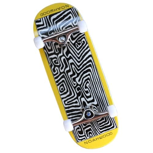 NOAHWOOD 2025 15s PRO Fingerboard Complete 5Layer Colour Maple Wooden Pro Concave 35 x 98mm Handmade Deck 34mm Prince 3G Silver Truck Crown White Wheels iii Labyrinth