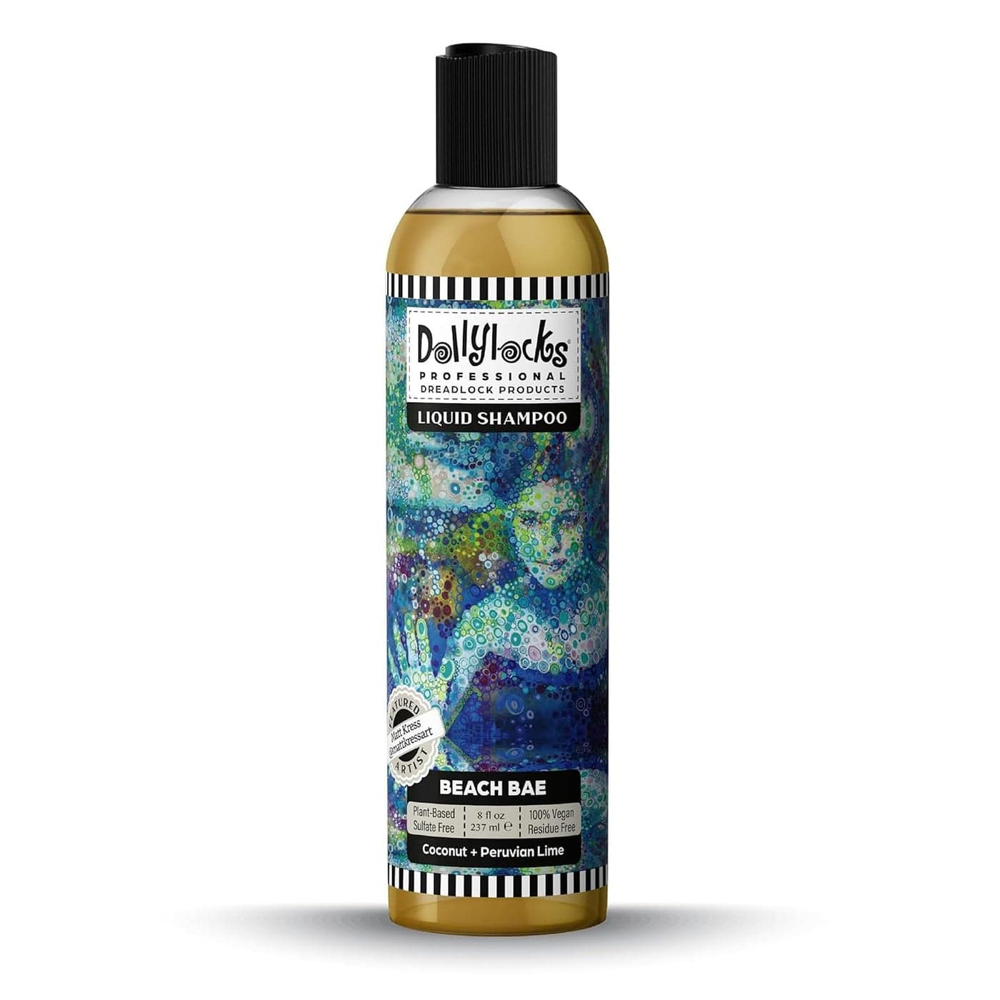 Dollylocks Liquid Shampoo PlantBased ResidueFree Loc Shampoo pH Balanced Vegan Beach Bae Scent 8oz