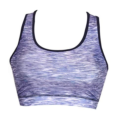 LYCOT- Ladies Printed Racer Back Sports Bra for All Fitness Activities (Violet |Size: XL)